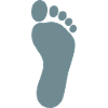 Podiatrie de soins des pieds bleus