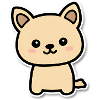 Cuddly Dog Kawaii Illustration