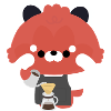 Kawaii Red Panda Barista