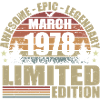 Millésime Mars 1978 Anniversaire - mars 1978