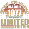 Millésime Mars 1977 Anniversaire - mars 1977
