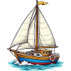 Sailboat Nautical Illustration