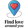Heart Pin Find Love Nearby