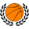 Basketball icon in bold orange