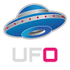 Futuristic Neon UFO