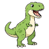 Happy Dino T-Rex Cartoon
