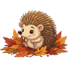 Igel im Herbstlaub Herbstzauber
