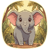 Kleiner Elefant im Dschungel