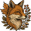 Herbstfuchs im Blätterkranz