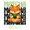 Matcha Fox Zen Tea Enjoyment