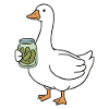 Duck with Mason Jar Cucumbers