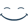 Blue Minimal Smile Icon