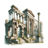 Ancient Ruins Architecture Illustration