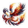 Feuerphoenix im Flammenwirbel
