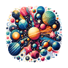 Buntes Planeten-Universum