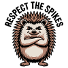 Cool hedgehog with crossed arms