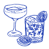 Blue Cocktail Sketch