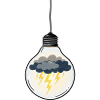 Stormy Idea in Light Bulb