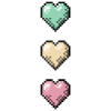 Retro Pixel Art Hearts Stack