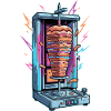 Neon Kebab Skewer Machine