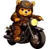 Bear Motorcyclist