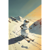 Skiing Snowman