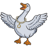 Goldkette Gans Cartoon