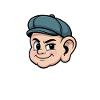 Sly Naughty Cartoon Head with Hat