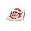 Humour du Père Noël ronflant Zzz