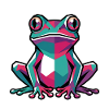 Bunter geometrischer Frosch