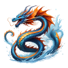Drache Blauorange Drachesturm