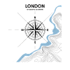 London Compass England Travel Motif