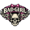 Bad Girl Skull with Wings