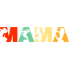 Mama Parkour freilaufendes Retro-Design
