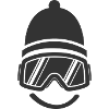 Smileface Ski Goggles Silhouette
