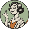 Retro Diva mit Mittelfinger
