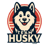 Team Husky Logo Retro Print