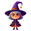 cute, grumpy witch