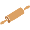 Rolling pin simple icon