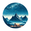 Night Mountains Tent Landscape