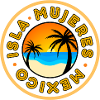 Isla Mujeres Sunset Palm Badge