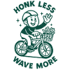 Honk less horn, wave more | Bicycle