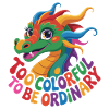 Farbenfroher eigenständiger Drache