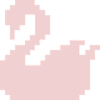 Pixel Swan Pink Silhouette