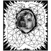 LOWPOLY WOMAN #2 - black & white
