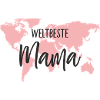Weltbeste Mama – Weltkugel-Textdesign