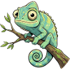 Chameleon on a branch