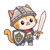 Knight Cat in Armor