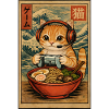Japanese Ramen Cat Gaming Otaku Noodle Bowl