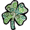 Swirled Shamrock in Pastel Greens